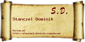 Stanczel Dominik névjegykártya